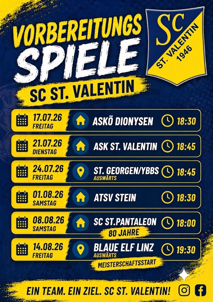 Vorbereitung Herbst SC St. Valentin